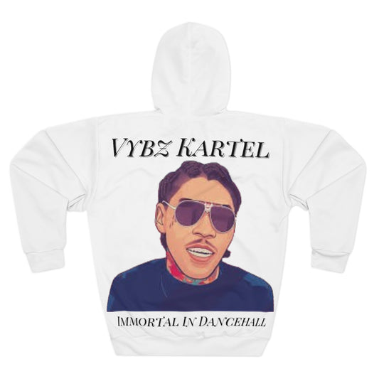 Vybz Kartel Immortal in Dancehall Unisex Pullover Hoodie (AOP)