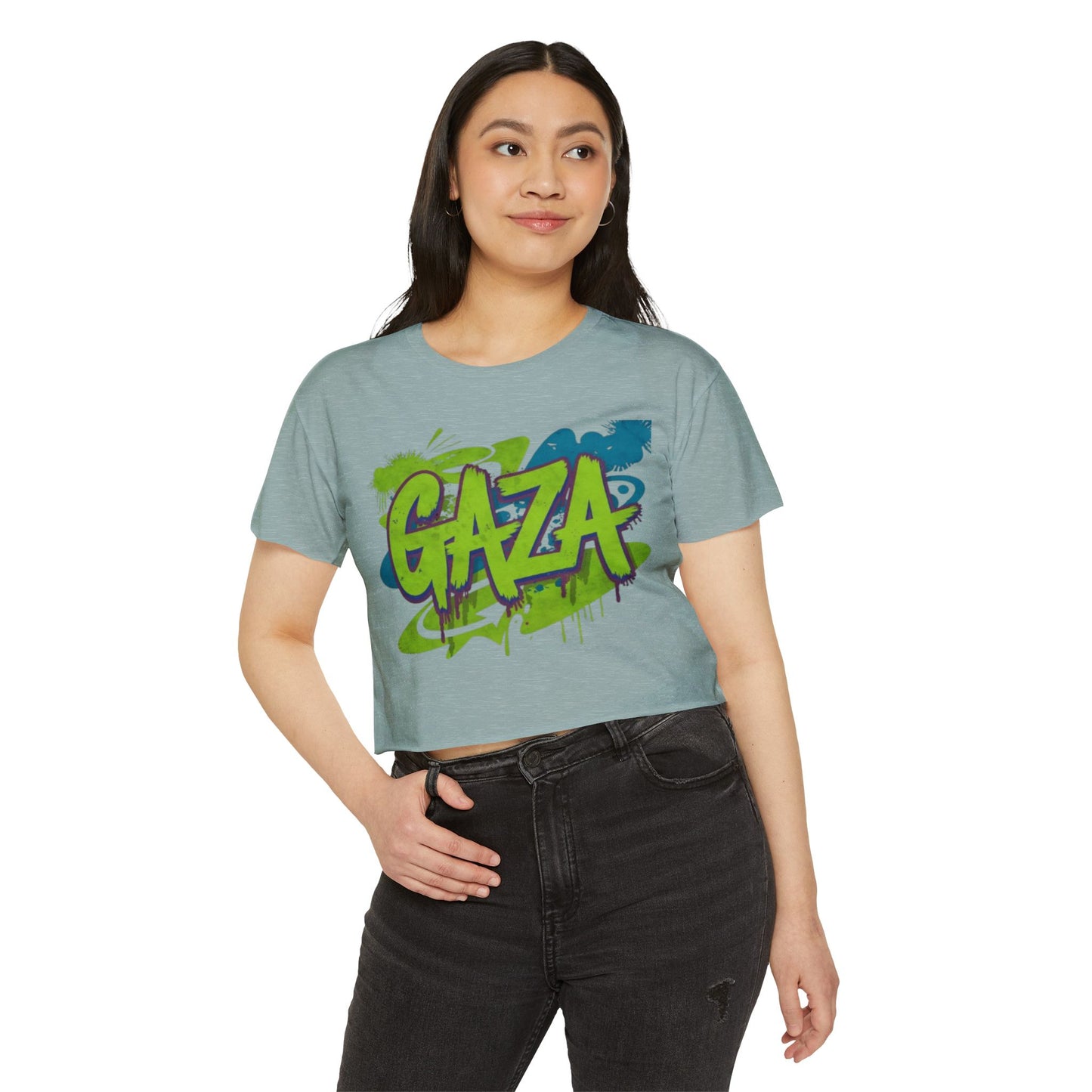 'GAZA' 1 Festival Crop Top