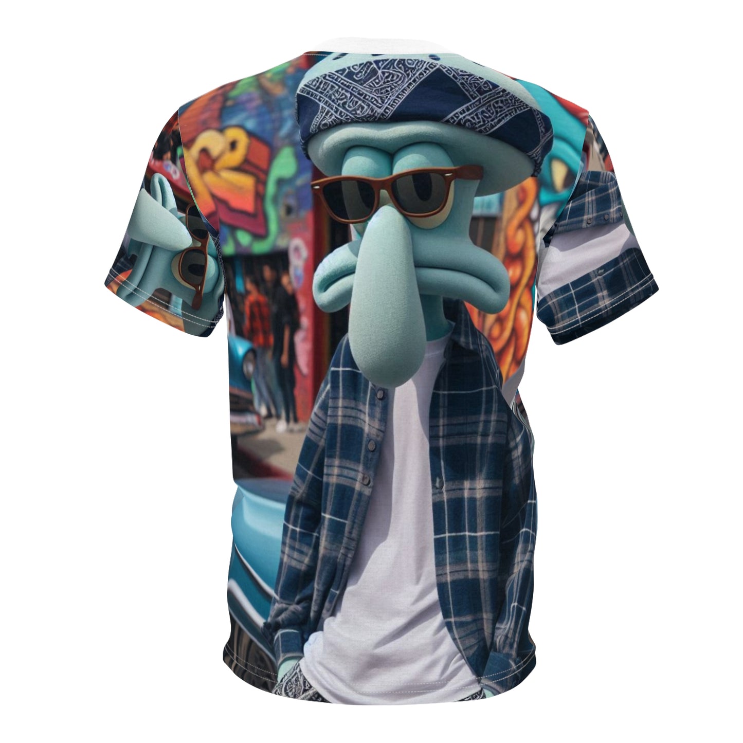 Snoop Dogg Style Squidward Unisex Cut & Sew Tee (AOP)
