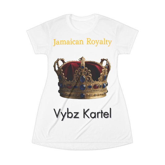 Jaimaican Royalty Vybz Kartel T-Shirt Dress (AOP)