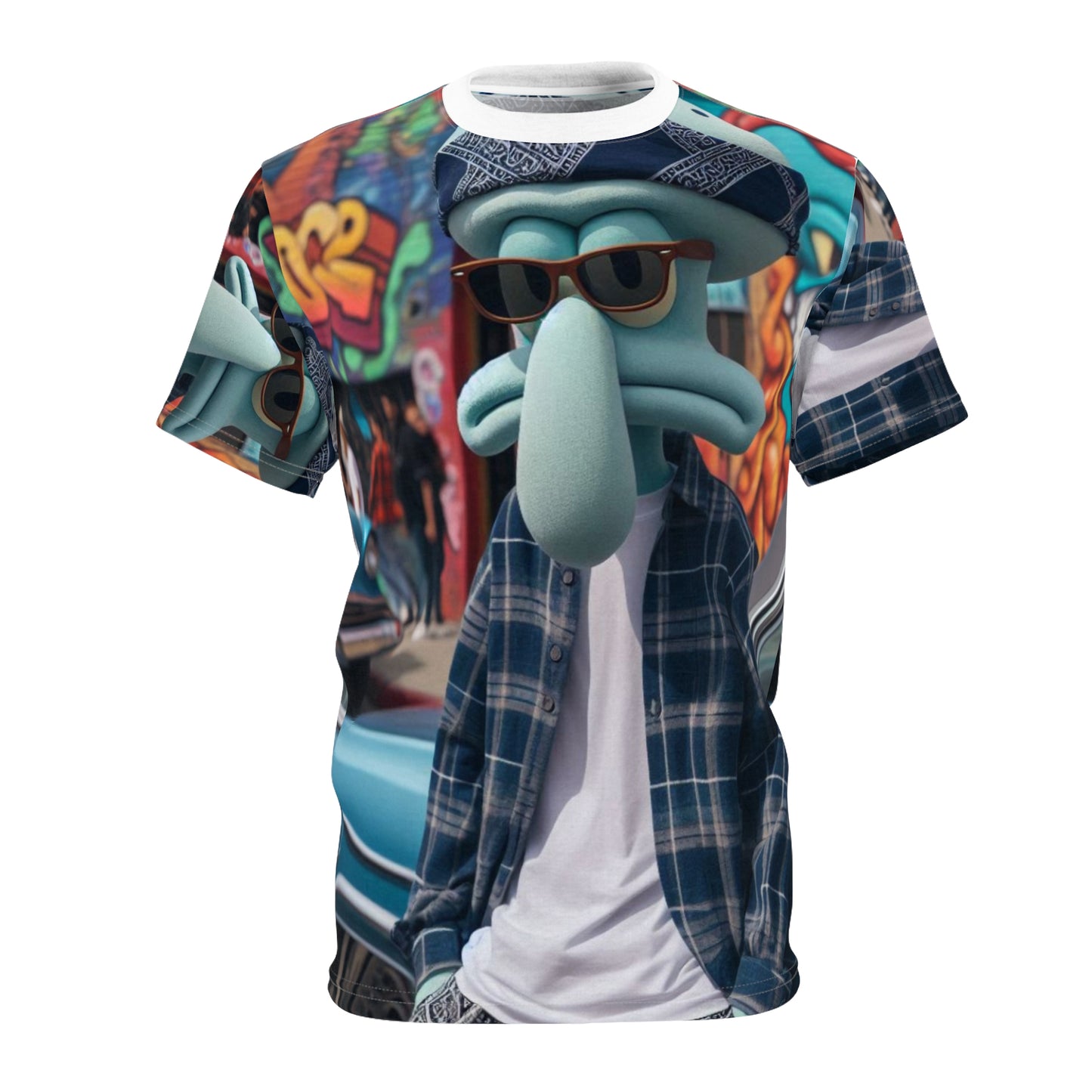 Snoop Dogg Style Squidward Unisex Cut & Sew Tee (AOP)