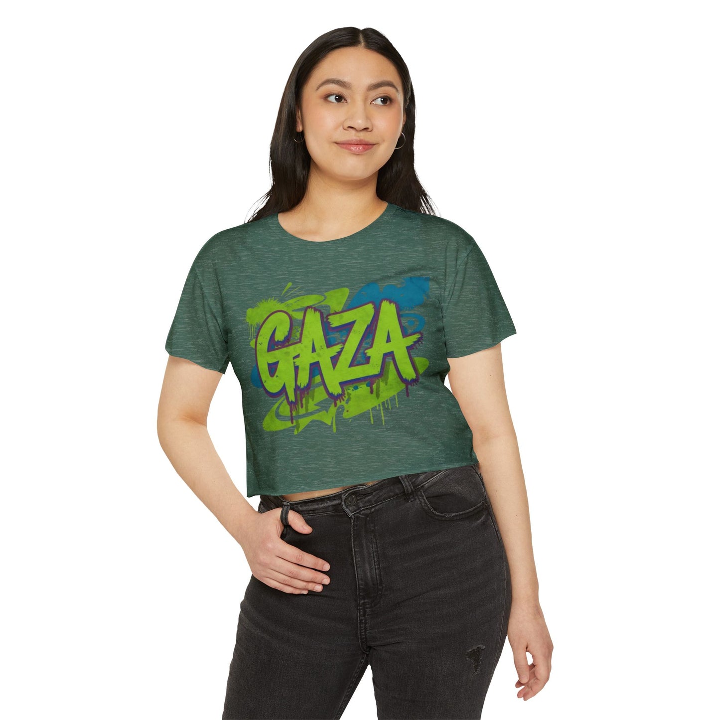 'GAZA' 1 Festival Crop Top