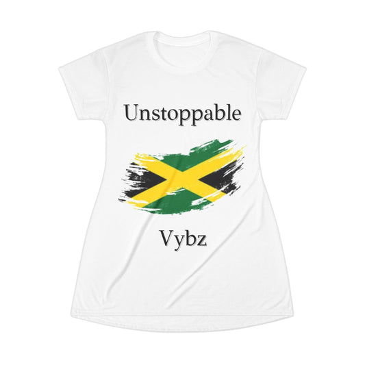 Unstoppable Vybz T-Shirt Dress (AOP)