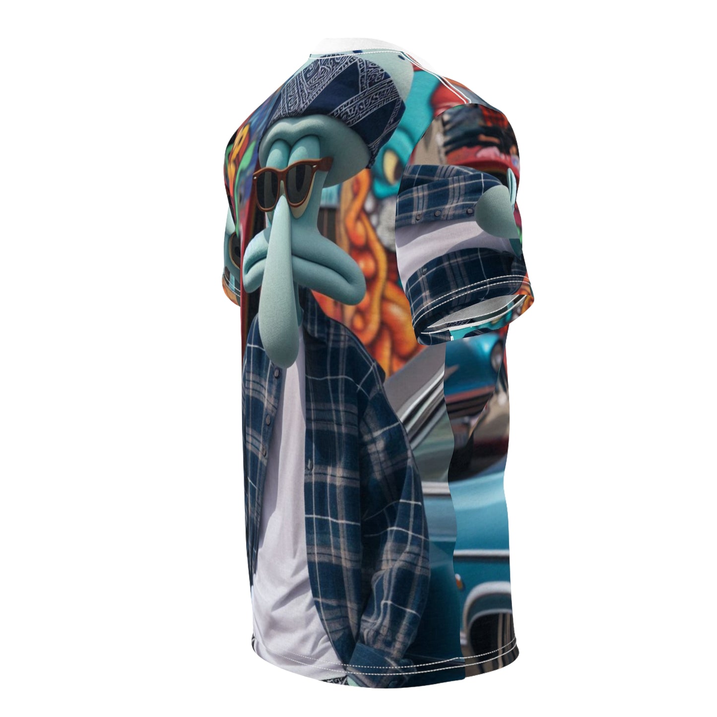 Snoop Dogg Style Squidward Unisex Cut & Sew Tee (AOP)