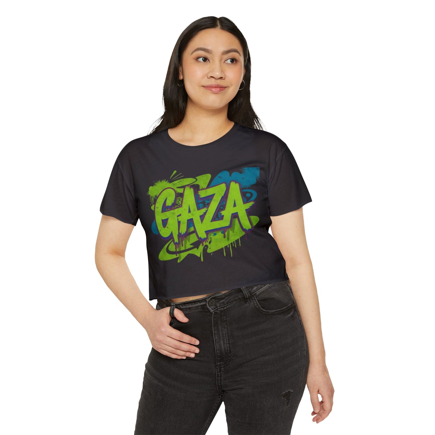 'GAZA' 1 Festival Crop Top